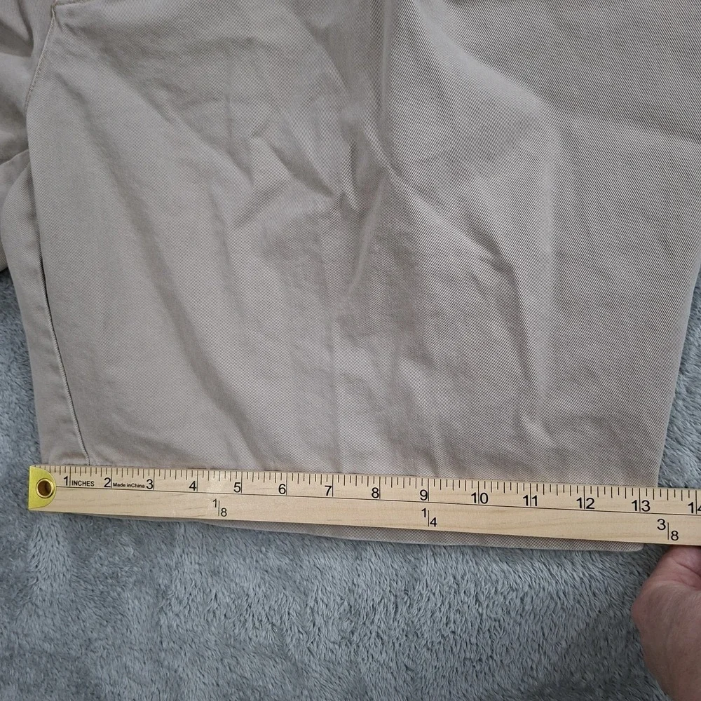 Polo Ralph Lauren Tyler Shorts 42 Khaki‎ Beige Tan Chino Pleated Vintage Logo